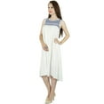 thumbnail image 4 of Bimba Women Sleeveless Rayon White Dress Summer Wear Short Tunic, 4 of 6