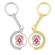 thumbnail image 1 of Patron de juego naipes fichas utensilios Anillo de oro de metal llavero llavero, 1 of 4