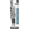 thumbnail image 2 of Zebra Pen F-301 Retractable Ballpoint Pen, Stainless Steel Barrel, Fine Point, 0.7mm, Black Ink, 2-Pack, 2 of 4