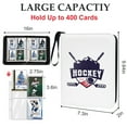 thumbnail image 4 of Hockey Card Zipper Binder 400 Pockets,Gifts for Hockey Trading Cards Collectors,Card Storage Bag with Removable Sleeves for Sports Hockey Cards, 4 of 6