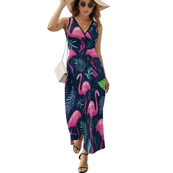 Flamingo Pattern Pattern Design Sleeveless Dress Summer Clothes for Women Women's Clothing 2025