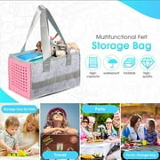 Upgraded Carry Bag for Audio Player Starter Set, Storage Bag for Tonie Box and Tonies Figurines Characters, wool Tote Case with Handle for Tonie Box and Accessories