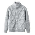 thumbnail image 3 of THDHVS Toddler Coat, Kid's Turtleneck Sweater for Middle and Large Kid's Clothing Thickened Velvet Winter Pullover Bottoming Shirt Gray 9 10 Years, 3 of 4