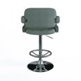 thumbnail image 3 of CorLiving Adjustable Tufted Fabric Barstool with Armrests, 3 of 7
