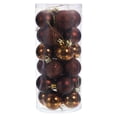 thumbnail image 1 of 24Pcs 1.5 Bolas de Navidad Adornos Conjunto de Bolas Colgantes para Árbol de Navidad Decoración Navideña (Café), 1 of 7