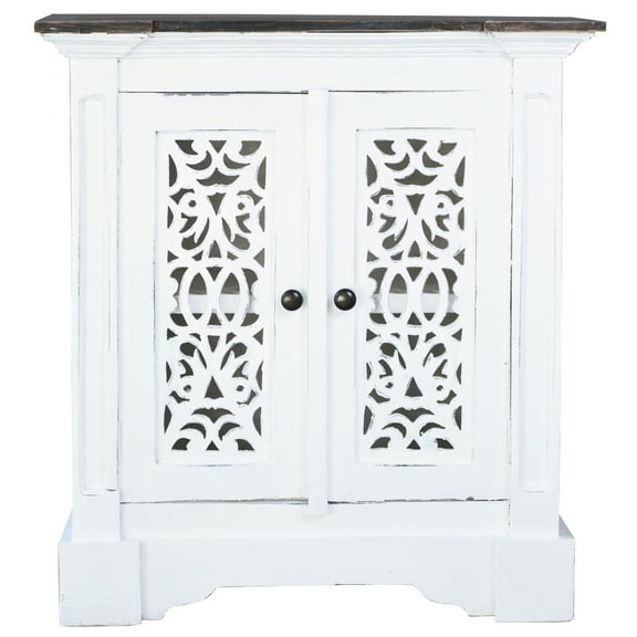 Solid Wood Accent Cabinet - Storage Cabinet with Doors - Hall Table - Entryway Console - Fully Assembled