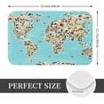 thumbnail image 2 of Kdxio World Travel Line Icons Map,16" x 24", Non-Slip Front Door Mats,Outdoor Welcome Mat Washable, 2 of 9