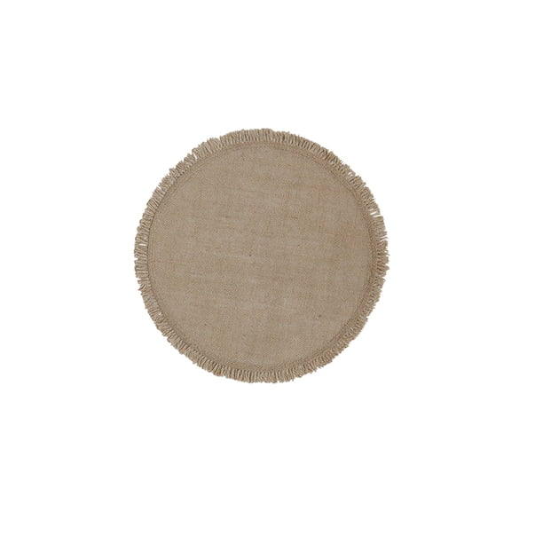 Manteles individuales redondos, Material de lino, posavasos para beber, tapete para mesa, tapete de aislamiento térmico, tapetes de mesa redondos para cocina y restaurante
