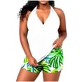 thumbnail image 1 of Swim Top for Women Plus Size with Built-In Bralette, Adjustable Strappy Back and Solid Color Design for Beach or Pool, 1 of 7