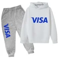thumbnail image 3 of Chándales de tendencia primavera otoño 2024 para niños de 2 a 14 años, 2 piezas, sudadera con capucha y pantalones, trajes con estampado de letras, ropa para niños, 3 of 5