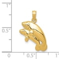 thumbnail image 2 of 14K Yellow Gold Double Manatee Pendant, 2 of 2