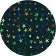 thumbnail image 1 of Ahgly Company Machine Washable Indoor Round Transitional Night Black Area Rugs, 8' Round, 1 of 7