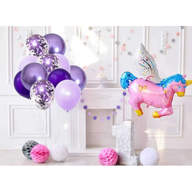 Bouquet de ballons licorne magique - violet, lilas et rose – Balloon Expert