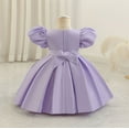 thumbnail image 4 of Miluxas Flower Girl Dresses for Wedding Beads Vintage Pageant Dress Communion Gown with Bow Knot Purple 18 Months, 4 of 6