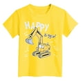 thumbnail image 4 of Gubotare Toddler T Shirts Boys' Excavator Short Sleeve Crewneck T-Shirts Top Tee Toddler Boys' T-Shirt Sizes 13-14T (Yellow,13-14 Years), 4 of 4