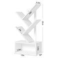 thumbnail image 2 of LEYAOYAO Vertical Tree Book Shelf, 5 Tier Black Tree Bookshelf,Desktop Bookcase,Modern Desk Display Storage Bookshelf for Office, White, 2 of 8