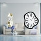 thumbnail image 2 of Espejo de pared,Espejo decorativo nórdico para colgar en la pared,Reloj de pared,Reloj de pared interior con números romanos nórdicos,Relojes distorsionados Reloj electrónico de lujo moderno, 2 of 8