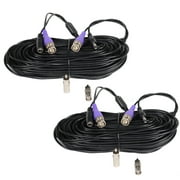 VideoSecu 2x 100ft Video Power Extension Cable Wire Cord for CCTV Surveillance Security Camera Free BNC RCA Adapters B6I