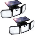 thumbnail image 1 of Luces de pared exteriores superbrillantes con sensor de movimiento solar IP65 de 230 LED, 1 of 5