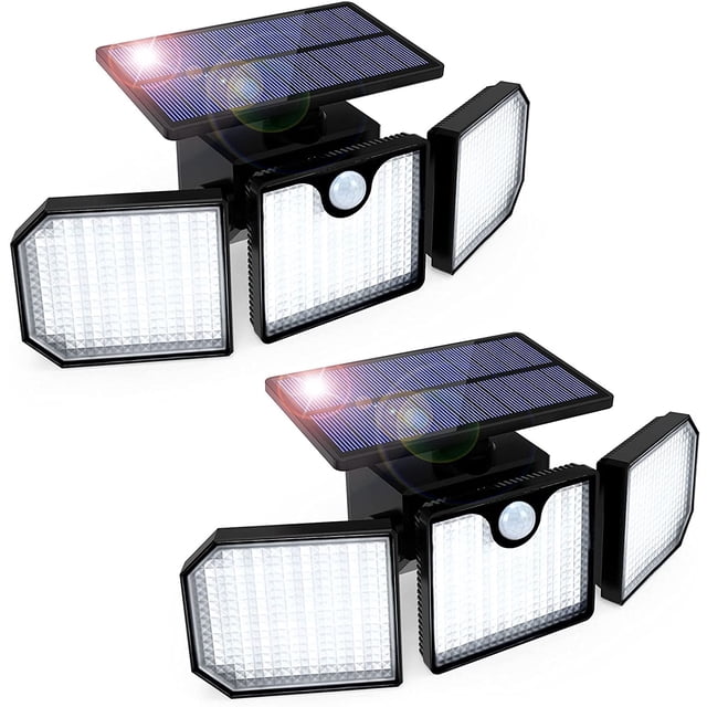 Luces de pared exteriores superbrillantes con sensor de movimiento solar IP65 de 230 LED
