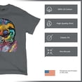 thumbnail image 4 of Tee Hunt Dean Russo Cute Lazy Sloth T-Shirt Funny Wild Life Colorful Men's Tee, Charcoal, X-Large, 4 of 5