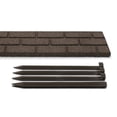 thumbnail image 7 of Tierra Verde 48"L x 6"H Bricks, Super Flexible Lawn & Garden Border Kit, 6 Pack, Brown, 7 of 7