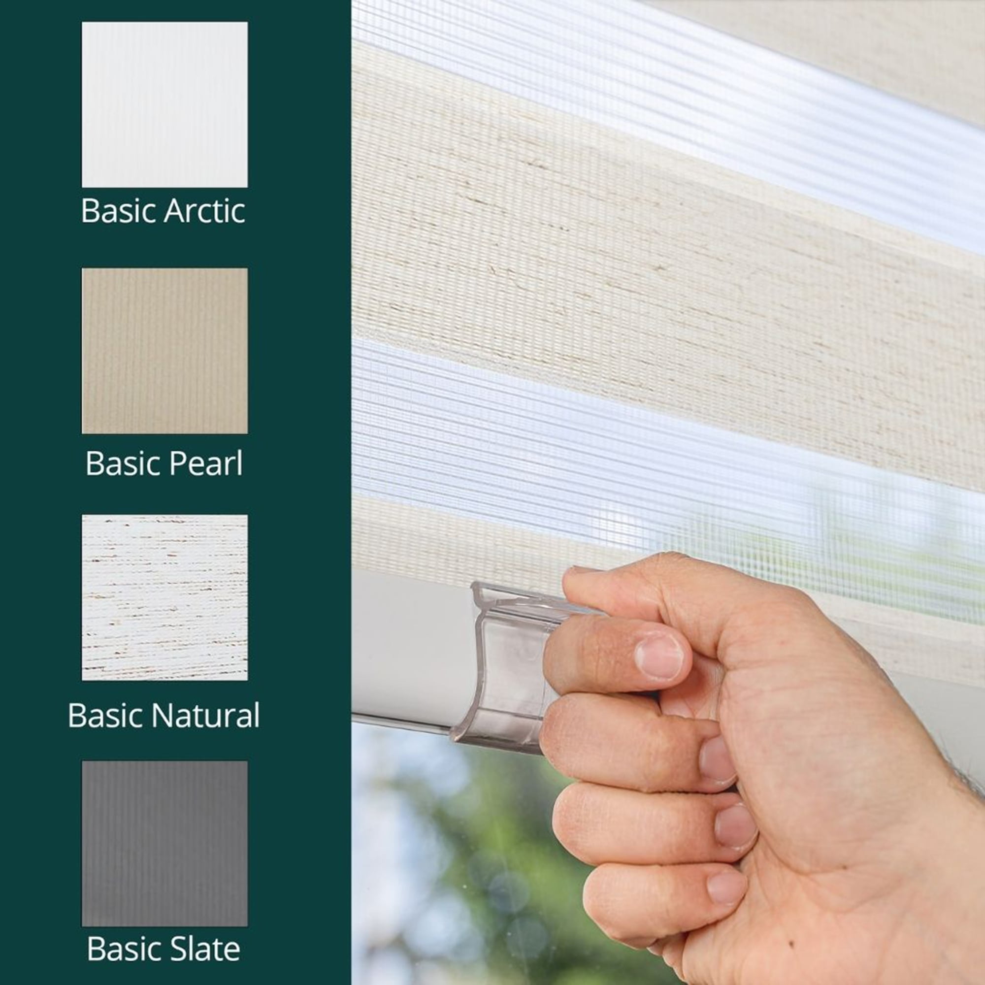 CHICOLOGY Zebra Roller Shades | Room Darkening | Natural White |28"W X 72"H| Dual Layer Light Filtering Blinds | Cordless Window Shades for Home & Office | Easy Install