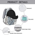 thumbnail image 2 of Underwater Sea Turtle Student Backpack Waterproof Durable Composite Oxford Cloth with Nautical Abstract Turtle Print, Adjustable Straps, Large Capacity for School, Travel, and Beach, 2 of 6