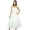 White, variant on Bimba Women's Chic Spaghetti Strap Designer Wedding Midi Party Prom Dress