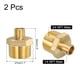 thumbnail image 2 of Uxcell 2pcs Hex Nipple Brass Pipe Fitting, Conector macho NPT de 1/4 x macho NPT de 3/4 con cinta PTFE, tono dorado, 2 of 6