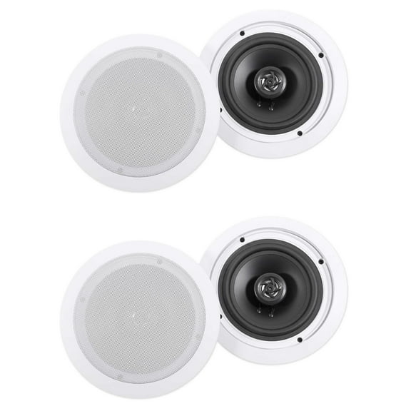 (4) Rockville HC655-16 6.5" 500 Watt In-Ceiling Home Theater Speakers 16 Ohm