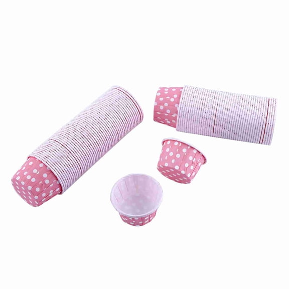 100pcs Pink Cupcake Liners - Greaseproof Baking Cups for Muffins & Party