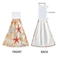 thumbnail image 3 of Yayeee Kitchen Hanging Hand Towels Set of 2 with Loop Bathroom Absorbent Tie Towel, Orange Starfish, 3 of 7
