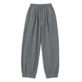 thumbnail image 6 of Smsaxvxz Cotton Line Pants for Women Fashion Casual Elastic Waist Comfortable Baggy Jogger Trousers Gray L, 6 of 6