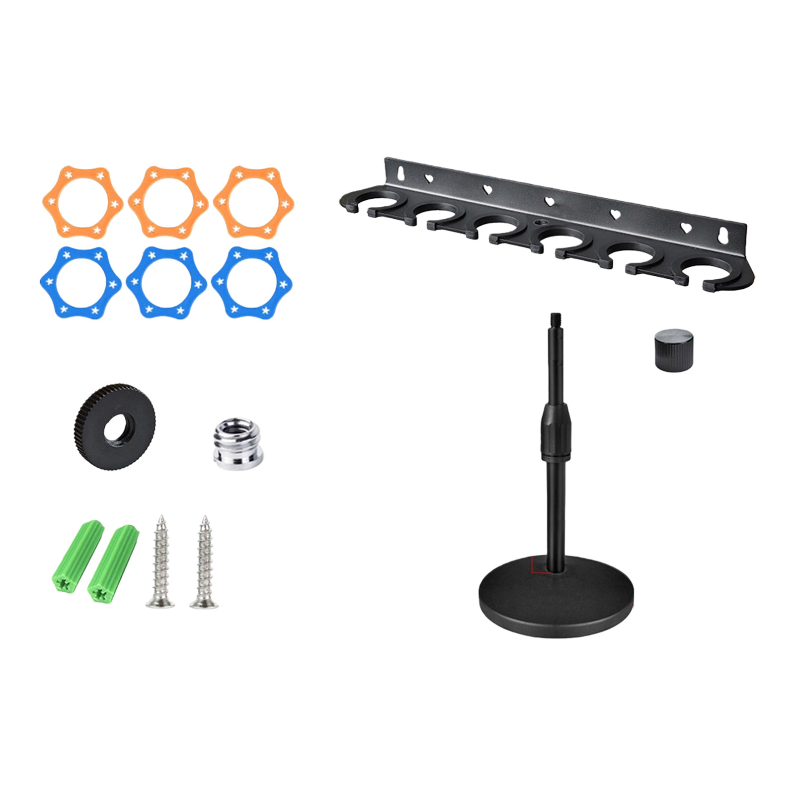 Metal Mic Mounter Microphone Holder Tray Wall Mount and Desktop Stand for Small Space Recording