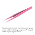 thumbnail image 3 of Uxcell Non-magnetic Straight Tip Tweezer Anti-static Precision Multifunctional Fuchsia 2Pcs, 3 of 5