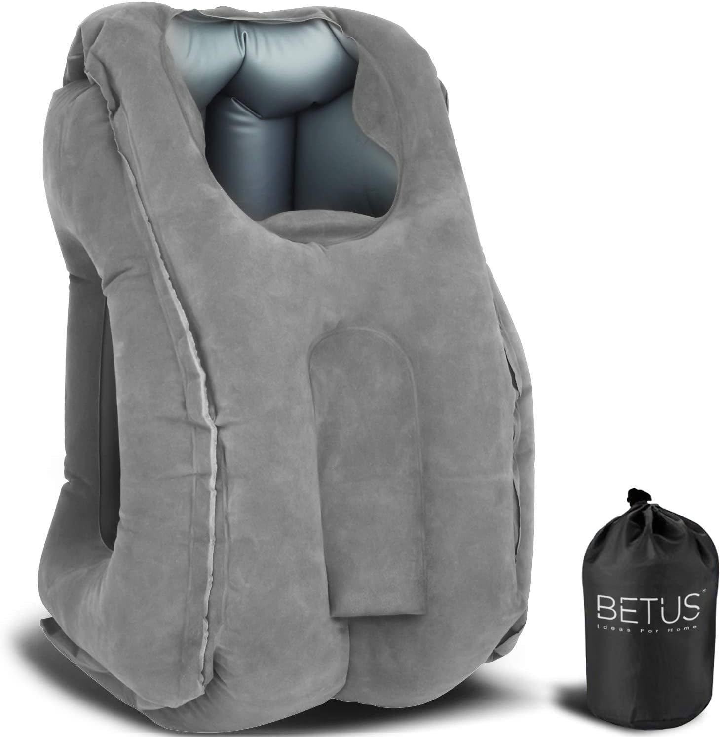 Betus Comfort Inflatable Travel Pillow for Airplane - Neck Head Rest Pillow