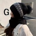 thumbnail image 1 of Dosaele Winter Warmth Pom Pom Knit Hat Scarf Set - Soft Braided Ear Protection Neck Cover  Versatile One-Piece Fashion Accessory For Autumn And Winter Seasons - Perfect For Outdoor Activi, 1 of 6