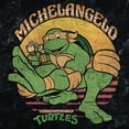 thumbnail image 2 of Men's Teenage Mutant Ninja Turtles Distressed Michelangelo in Action Graphic Tee Black X Large, 2 of 4