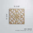 thumbnail image 3 of Ekena Millwork 15 3/8"W x 15 3/8"H x 3/8"T Medium Garland Decorative Fretwork Wood Wall Panels, Alder, 3 of 3
