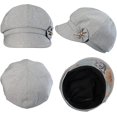 thumbnail image 3 of Chapeau Béret Rétro Classique pour Femme avec Visière, Broche pour Femme, 3 of 4