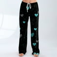 thumbnail image 5 of Pajama Pants Women Plush Fluffy Cozy Pj Bottoms Cute Heart Print Lounge Bottoms Winter Warm Fleece Sleepwear L, 5 of 5