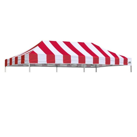 Eurmax 10x20 Pop Up Canopy Tent Top Cover Bonus 4PC Pack Canopy Weight Bag(Stripe Red)