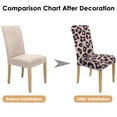 thumbnail image 7 of Set of 4 Cheetah Dining Chair Covers Fashion Animal Spots Design Washable Polyester Stretch Slipcovers Removable Seat Protector for Tropical Kitchen Style, 7 of 7