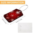 thumbnail image 5 of Luggage Tag, Travel Tags, Handbag Tag - Square PU Leather 2 Pack with Privacy Cover and Stainless Steel Ring - Suitable for Travel, Backpack, Handbag [Amazon Approved] Christmas Snowflakes, 5 of 7