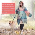 thumbnail image 4 of Wearable Oversized Blanket,Pink and Blue Triangular Floral Boho Pattern Wearable Blanket Hoodie for Adults,Cozy Hooded Blankets with Super Pockets,Super Warm Fuzzy Pullover for Women & Men, 4 of 6