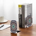 thumbnail image 5 of Sikiie Colorful With Blue Oriental Bookends 1 Pair, Wood Bookends for Shelves, Book Ends for Shelves, Book Shelf Holder for Home Office, 5 of 7