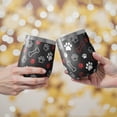 thumbnail image 2 of 12oz Stemless Wine Tumblers Paw Prints and Bones Vacuum Insulated Stainless Steel Travel Tumbler Cups Mug with Lid and Straw for Champaign,Cocktail,Beer with Cleaning Brush, 2 of 5