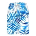 thumbnail image 4 of KIHOUT Men's Hawaiian Palm Print 2-in-1 Swim Trunks - 95% Polyester 5% Spandex, Drawstring Elastic Waist, Lined with Pockets for Beach, Pool and Summer Casual Wear, 4 of 6