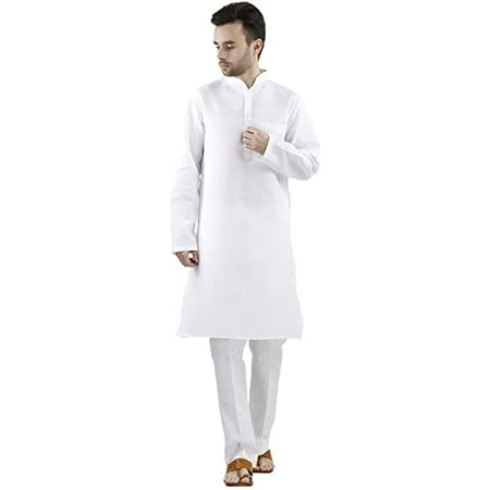 

Royal Kurta Mens 100% cotton white comfortable kurta pyjama